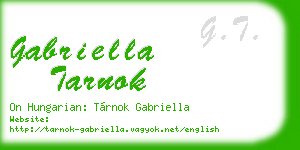 gabriella tarnok business card