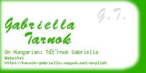 gabriella tarnok business card